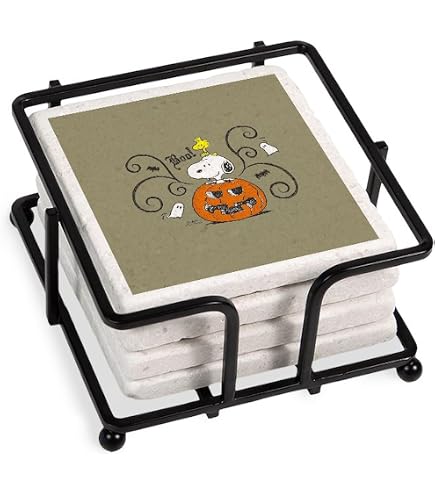 Amazon.com | CafePress Snoopy So Thank Full Tumbled Stone - Set of